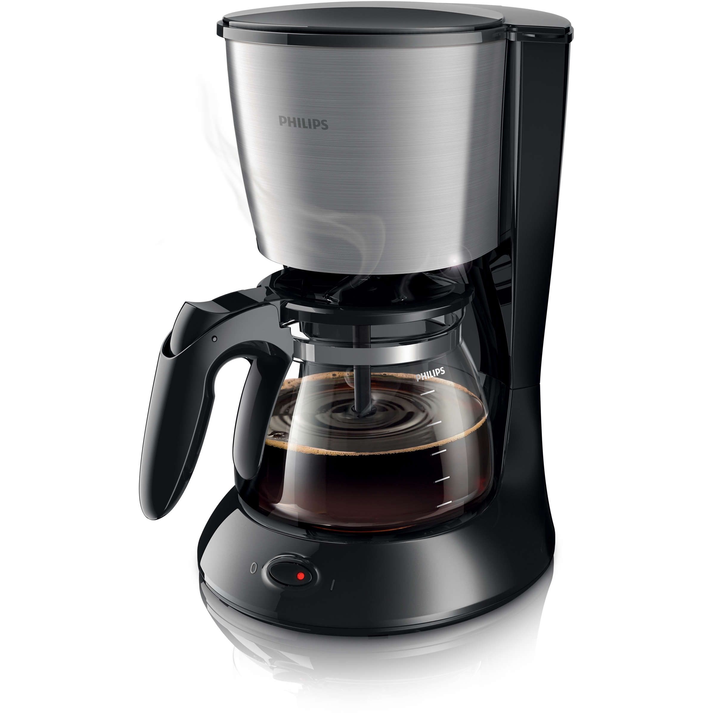 Cafetieră Philips Daily HD7462/20  920~1080W  Capacitate 1.2l (2~15 cești)  Cană de sticlă  Aroma Twister pentru gust intens  Timp preparare 10min  Sistem anti-picurare  Cablu 0.85m  Black Metal