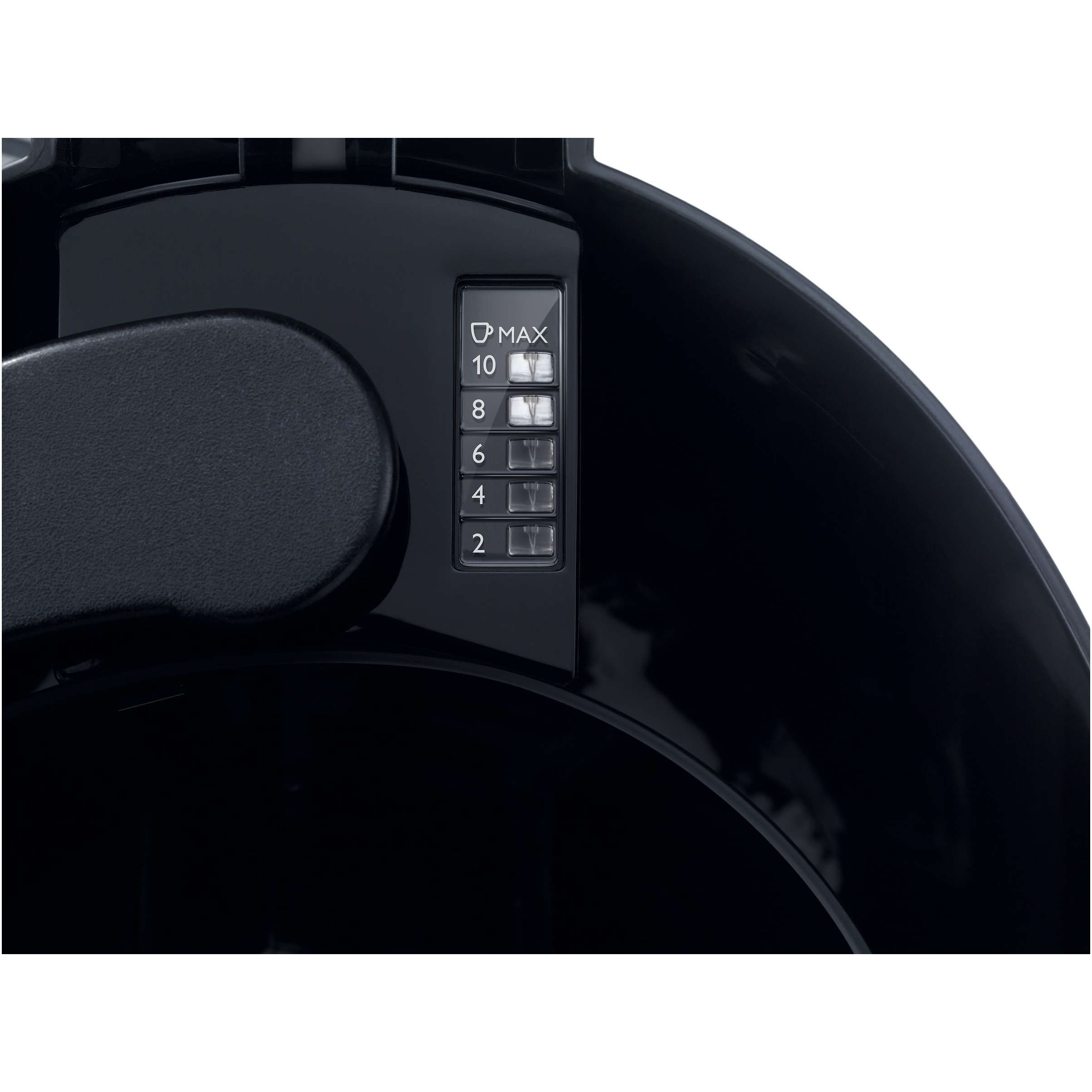 Cafetieră Philips Daily HD7459/20, 920~1080W, Capacitate 1.2l (2~15 cești), Cană de sticlă, Afișaj, Aroma Twister pentru gust intens, Sistem anti-picurare, Oprire automată, Cablu 0.85m, Black Metal