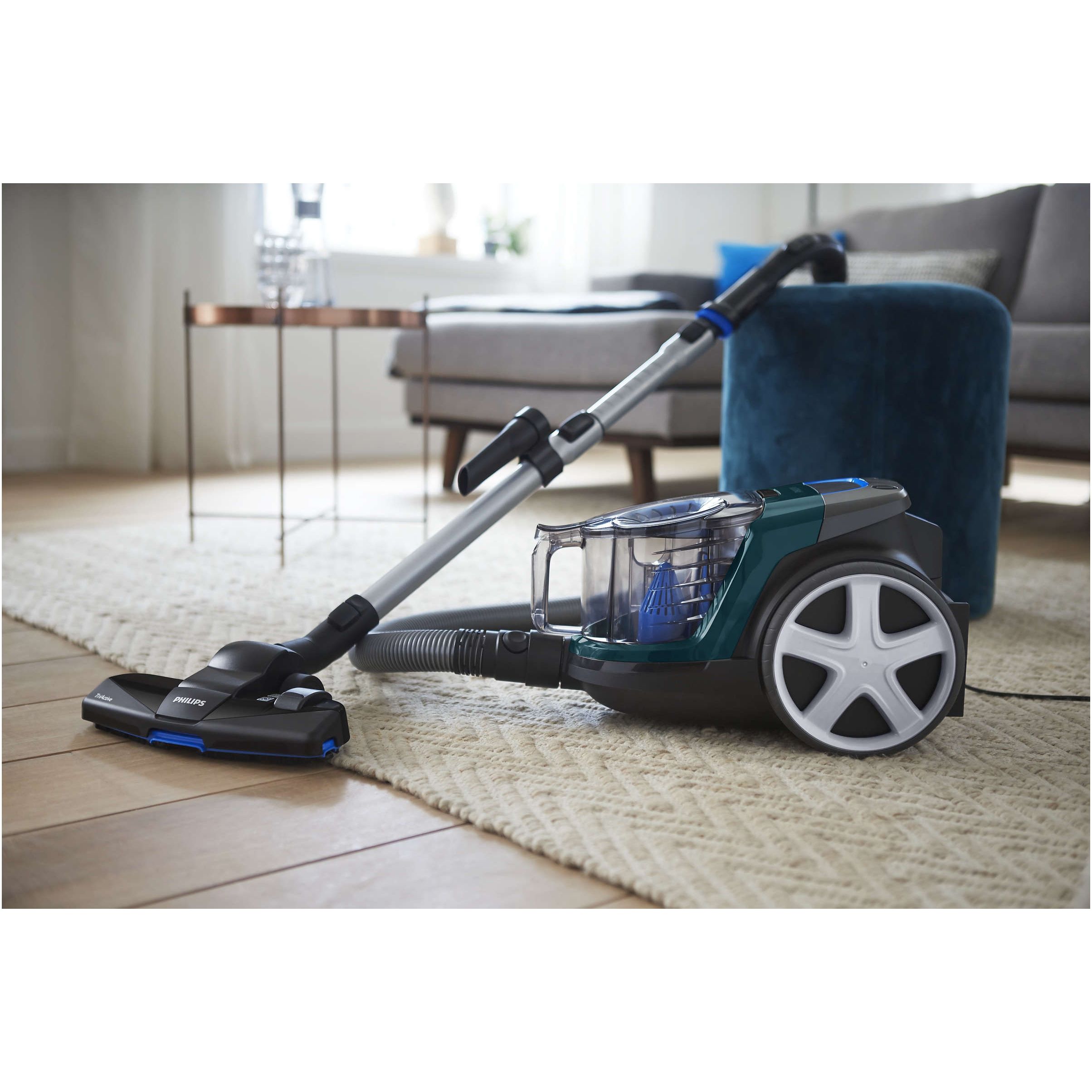 Aspirator fără sac Philips PowerPro Compact 3000 FC9334/09, Opal Green