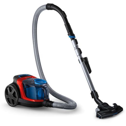 Aspirator fără sac Philips PowerPro Compact 3000 FC9330/09  Aspirare uscată  750-900W  Praf 1.5l  Cablu 6m  76dBA  Filtru H13  PowerCyclone 5  ActiveLock  TriActive  Accesoriu spații înguste  4.5kg  Monza Red