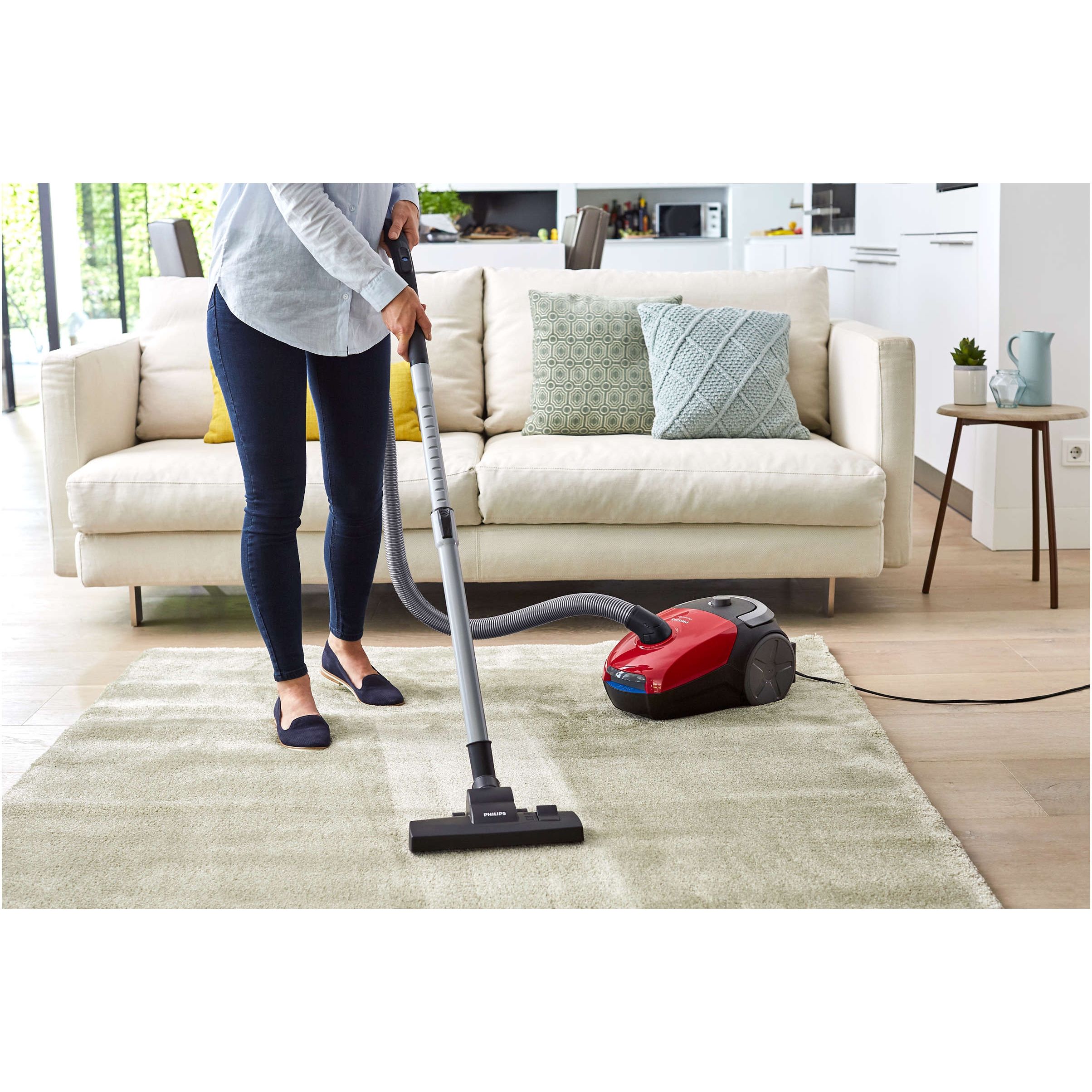 Aspirator cu sac Philips PowerGo 2000 FC8243/09, Sport Red