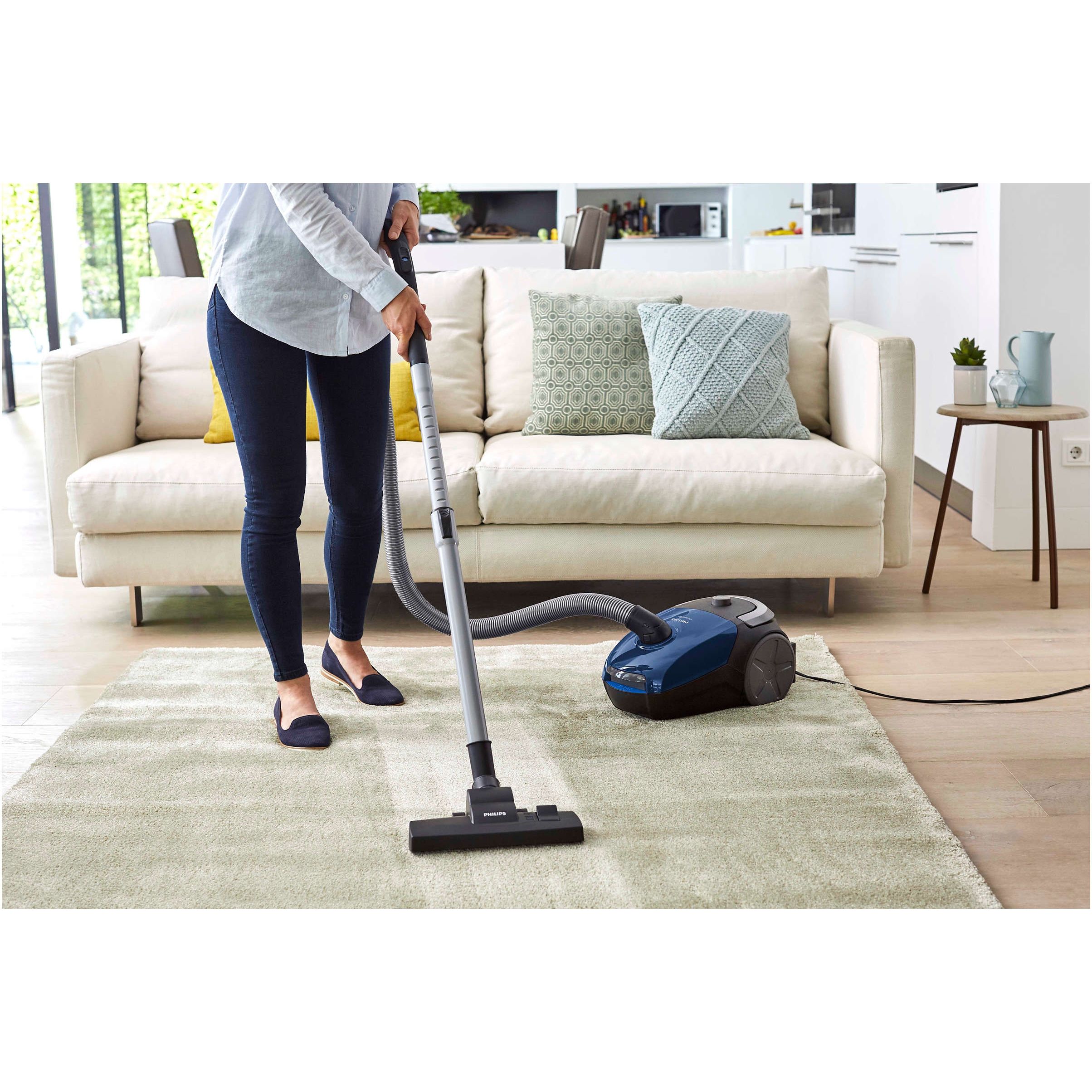 Aspirator cu sac Philips PowerGo 2000 FC8240/09, Star Blue