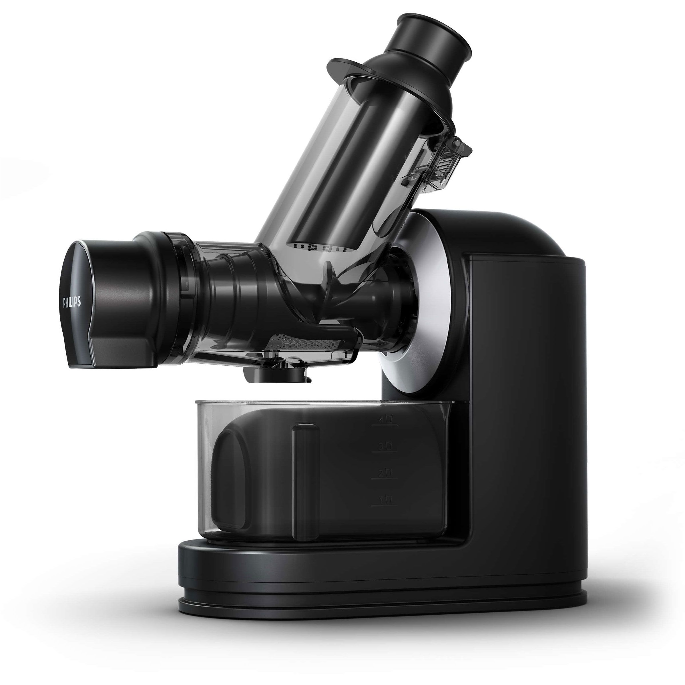 Storcător prin presare la rece Philips Viva HR1889/70, Tehnologie QuickClean, 150W, tub de alimentare XL de 70mm, Recipient suc 1 l, Recipient pulpă 0.75 l, Culoare: Negru