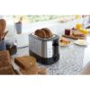 Prăjitor de pâine Philips Viva HD2637/90, 950W (7 trepte), 2 fante, Dezghețare, Încălzire, Grătar chifle integrat, High Lift, Buton STOP, Tavă firimituri, Centrare automată, Oprire automată, Negru