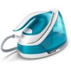 Stație de călcat cu abur Philips PerfectCare Compact Plus GC7920/20, 2400W, Presiune 6.5bar, Continuu 120g/min, Jet 430g, Talpă SteamGlide, Rezervor detașabil 1.5l, F1.6m, C1.65m, Fier 1.3kg, Marine Blue