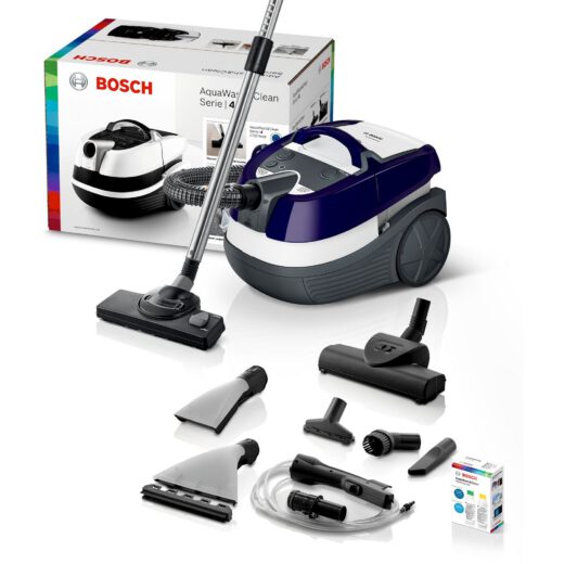 Aspirator multifuncțional BOSCH Serie 4 AquaWash&Clean BWD41740  1700W  Aubergine Purple and Stone Grey
