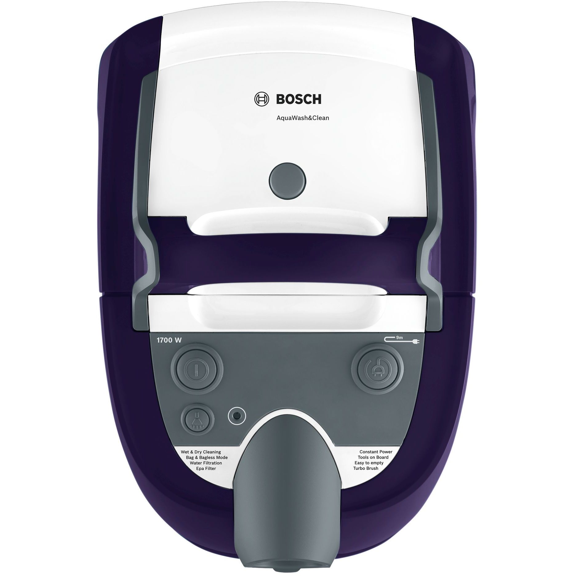 Aspirator multifuncțional BOSCH Serie 4 AquaWash&Clean BWD41740, 1700W, Aubergine Purple and Stone Grey