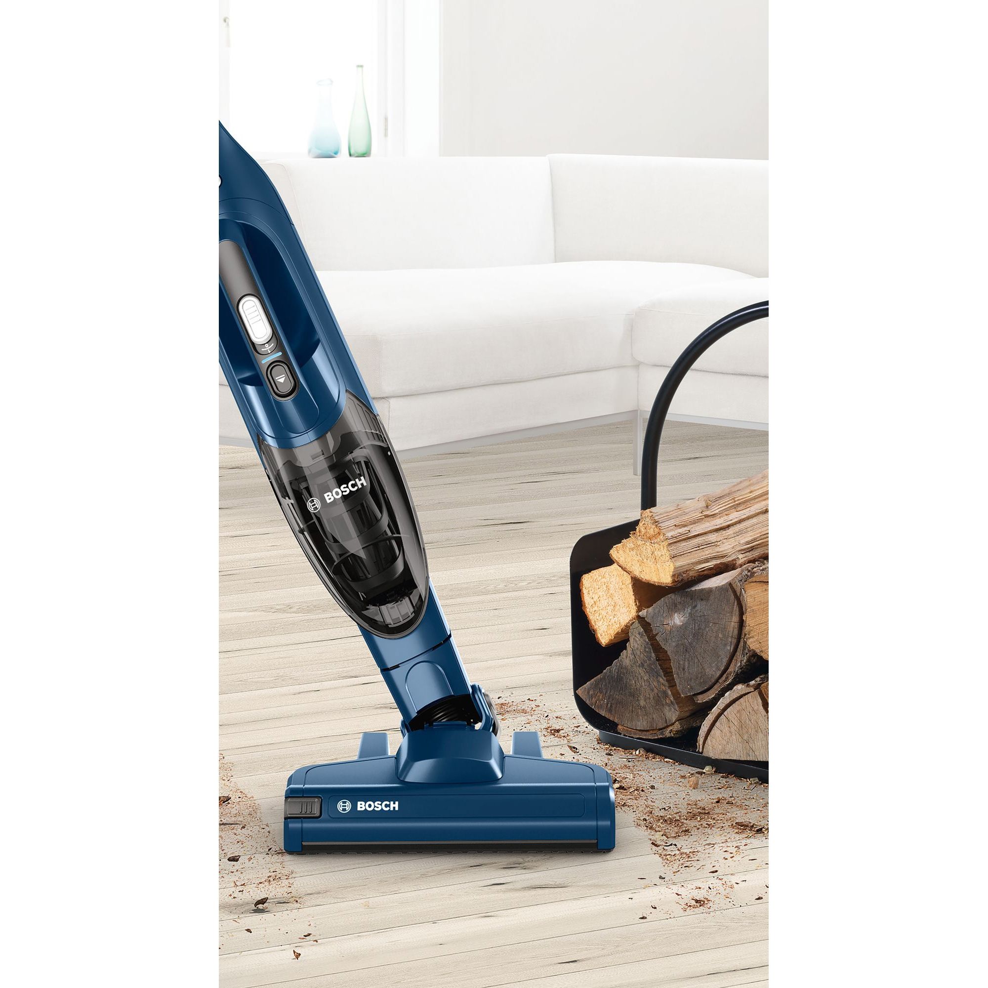 Aspirator vertical 2în1 BOSCH Serie 2 Readyy’y 16Vmax BCHF216S, Night Blue Injection