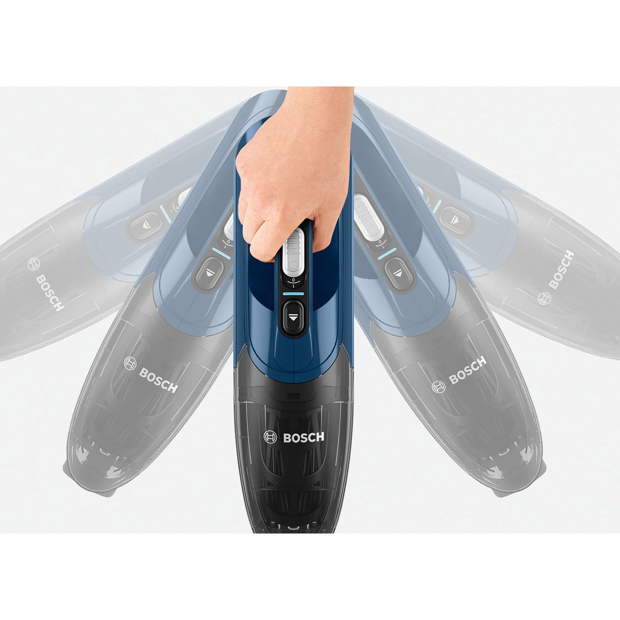 Aspirator vertical 2în1 BOSCH Serie 2 Readyy’y 16Vmax BCHF216S, Night Blue Injection