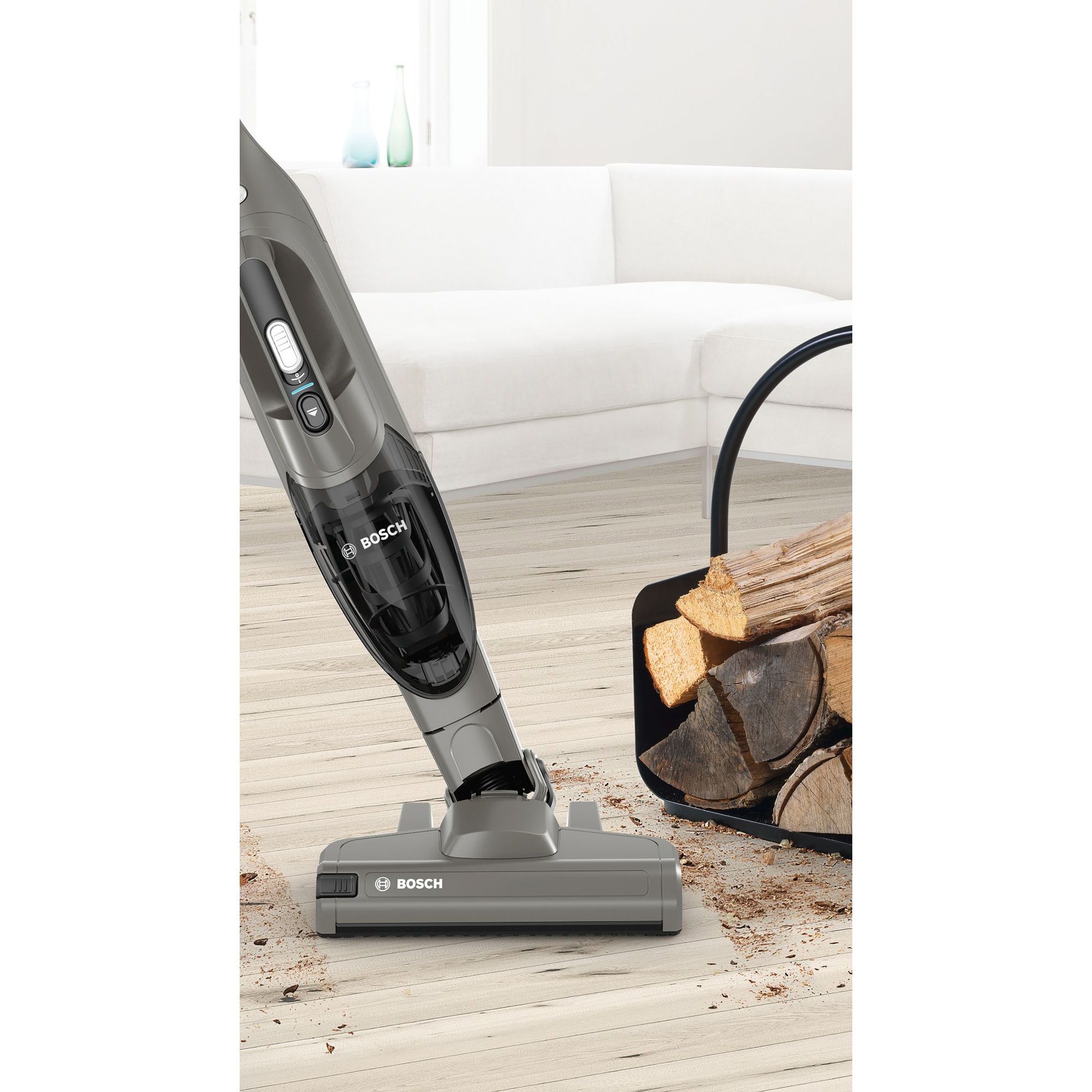 Aspirator vertical 2în1 BOSCH Serie 2 Readyy’y 14.4V BBHF214G, Graphite Injection