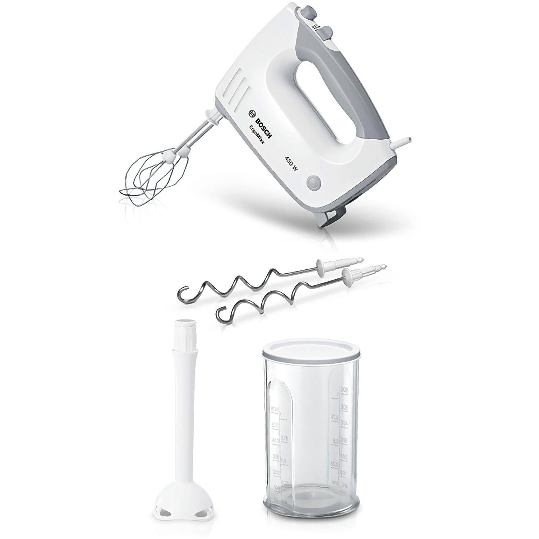 Mixer de mână BOSCH ErgoMixx MFQ36440, 450W, Window Grey