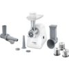 Mașină de tocat carne BOSCH SmartPower MFW2517W  350W  Accesoriu pentru mărunțire  Storcător pentru fructe și legume moi  Accesoriu pentru cârnați  Albă