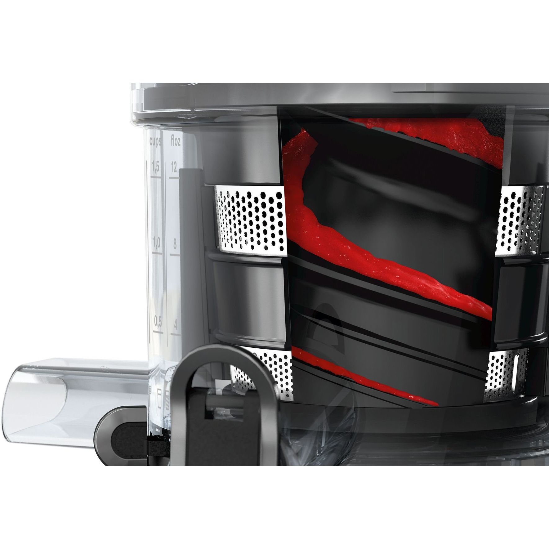 Storcător prin presare la rece cu ax melcat BOSCH VitaExtract MESM731M, 150W, Brushed Stainless Steel