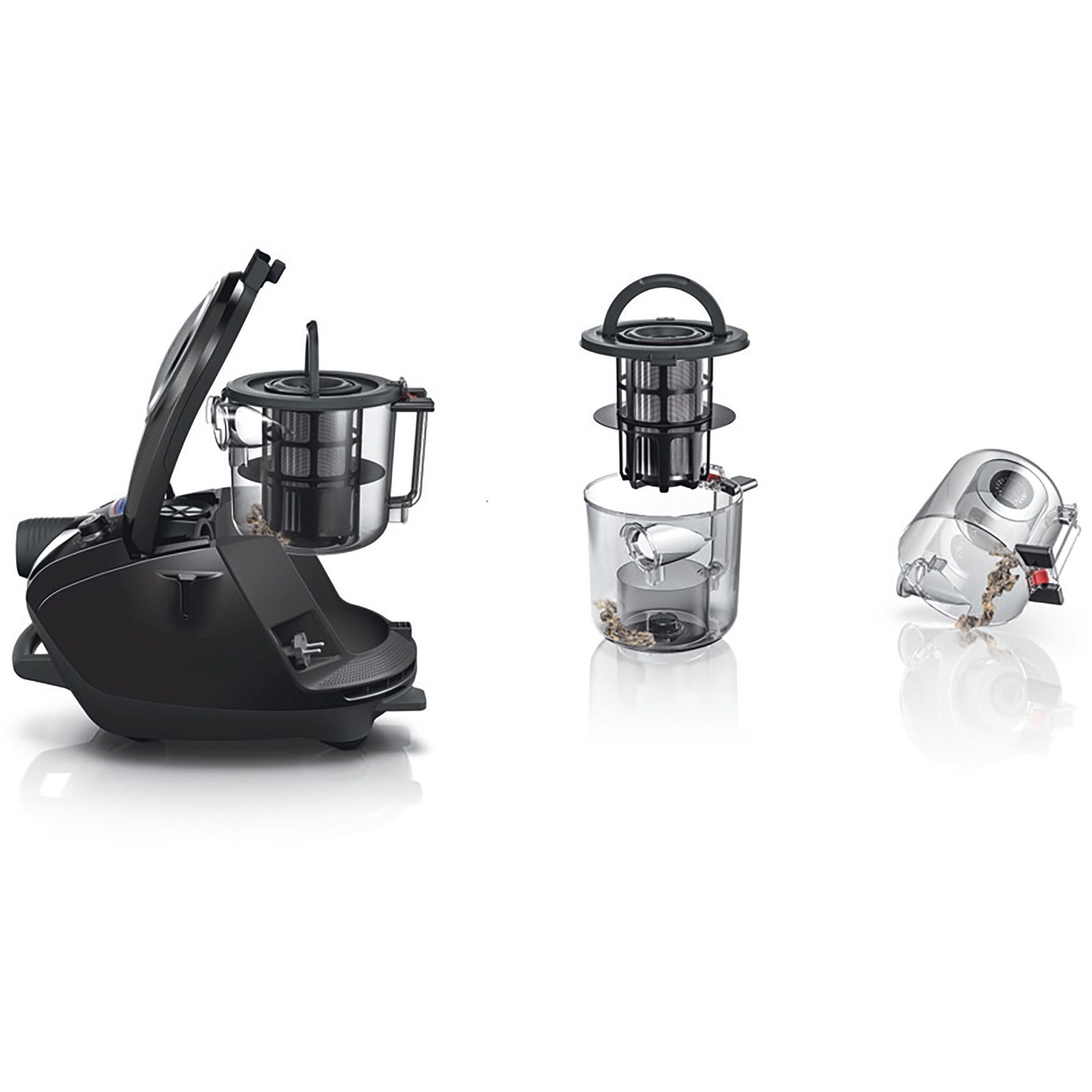 Aspirator fără sac BOSCH Serie 8 Relaxx’x Ultimate ProSilence BGS7MS64, 800W, Praf 3l, C8m, Silențios 64dBA, Filtru HEPA, SelfClean System, SmartSensor Control, Automatic AirCycle, 6.70kg, Negru