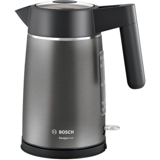 Fierbător de apă BOSCH DesignLine TWK5P475, 2400W, 1.7l, Classic Grey Crystal