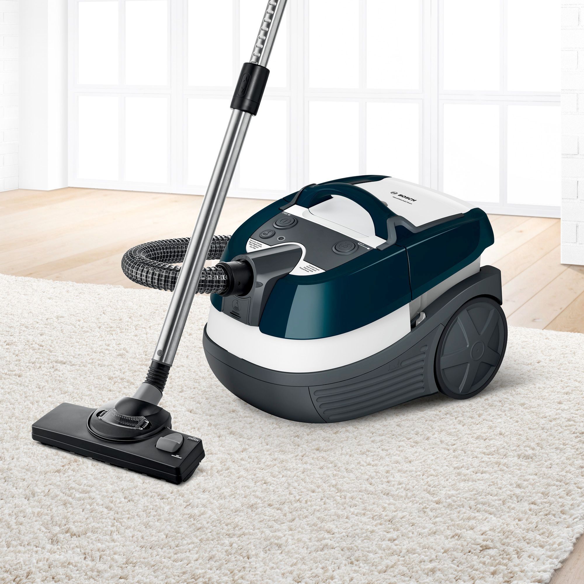 Aspirator multifuncțional BOSCH Serie 4 AquaWash&Clean BWD41720, Turcoaz