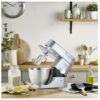 Robot de bucătărie KENWOOD Chef KVC3110S – 0W20011166, 1000W (7 trepte și Pulse), Vas 4.6l din oțel inoxidabil, Carcasă integral metalică, Frământă, Amestecă, Stainless Steel