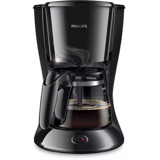 Cafetieră Philips Daily HD7461/20  1000W  Capacitate 1.2l (2~15 cești)  Cană de sticlă  Aroma Twister pentru gust intens  Timp preparare 10min  Sistem anti-picurare  Cablu 0.85m  Negru