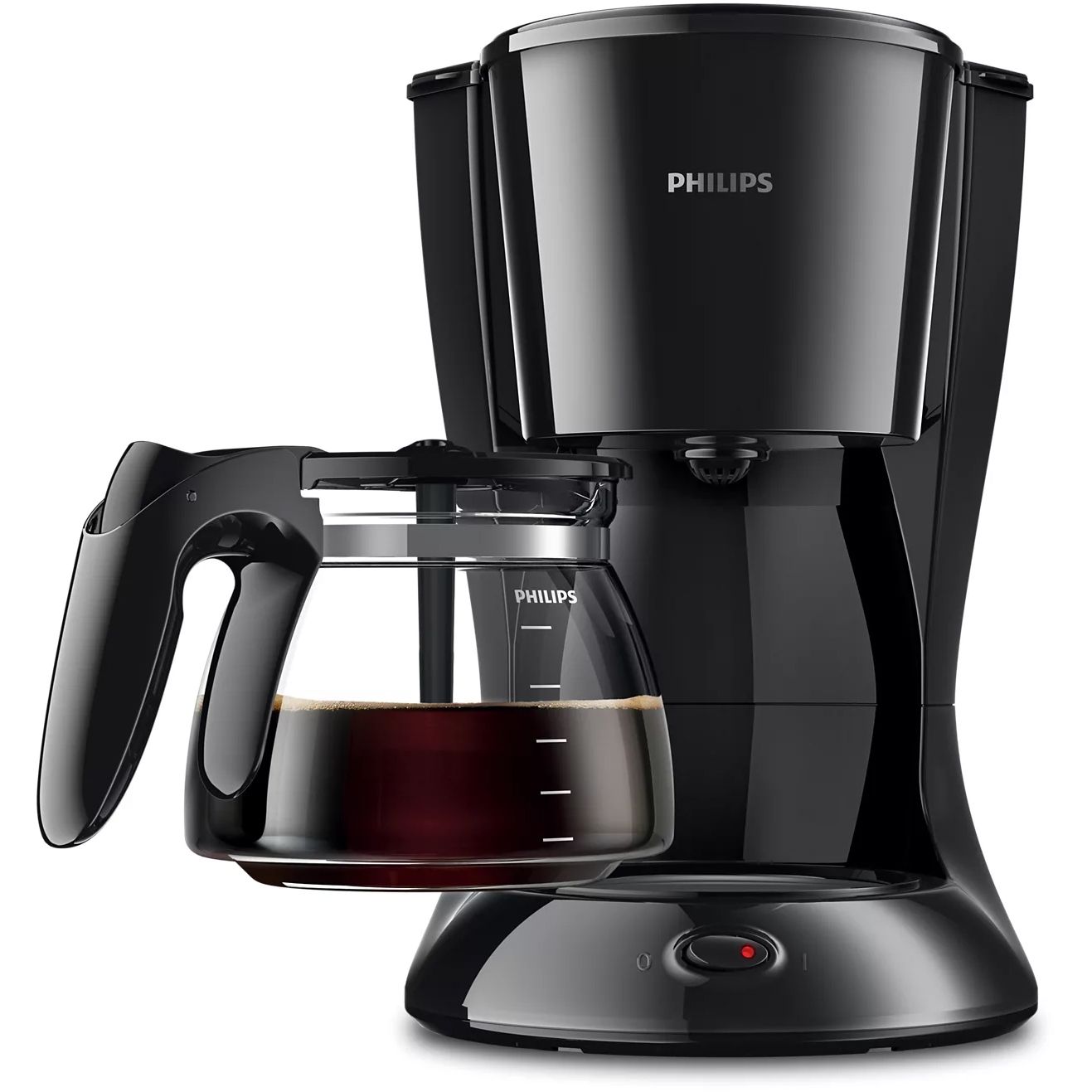 Cafetieră Philips Daily HD7461/20  1000W  Capacitate 1.2l (2~15 cești)  Cană de sticlă  Aroma Twister pentru gust intens  Timp preparare 10min  Sistem anti-picurare  Cablu 0.85m  Negru