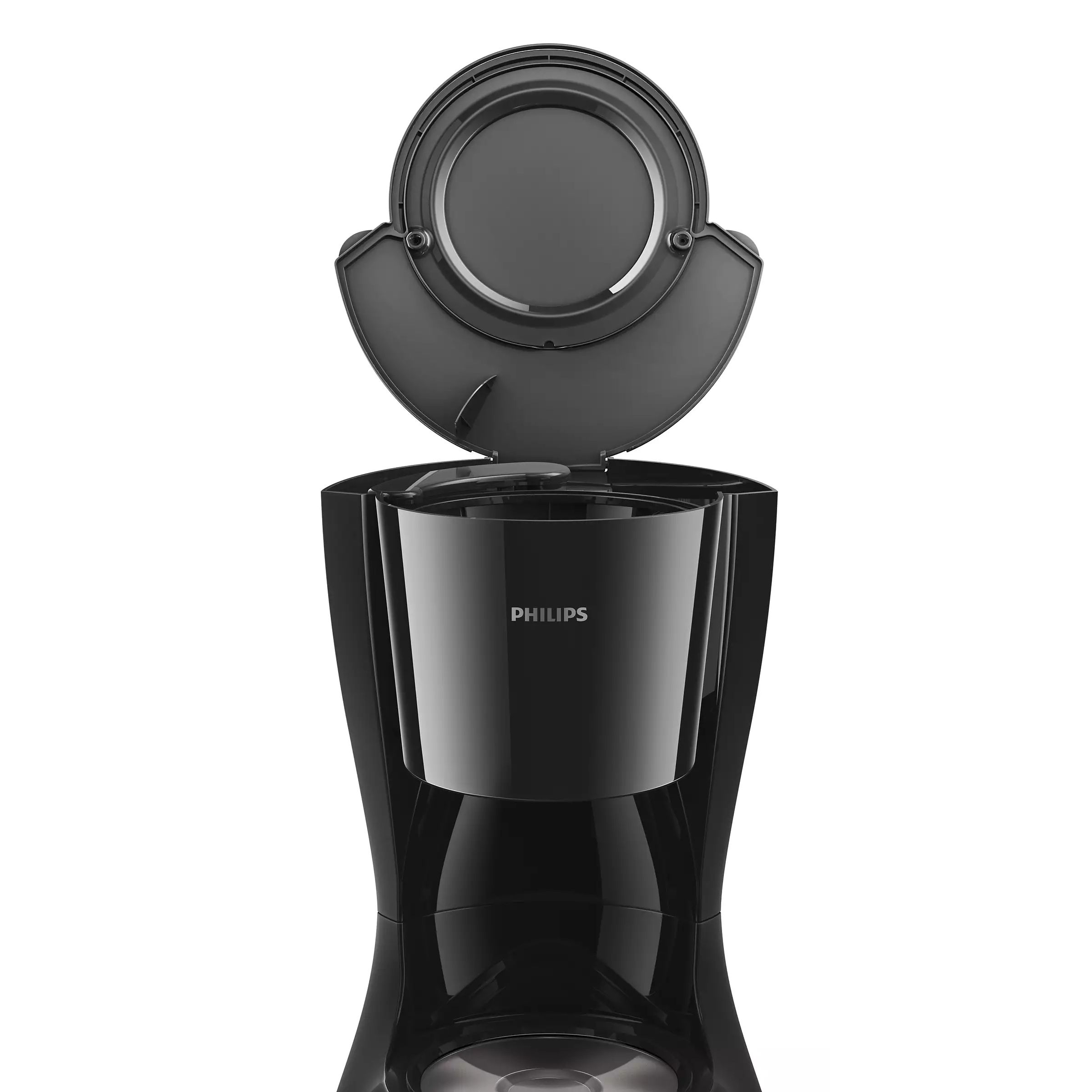 Cafetieră Philips Daily HD7461/20  1000W  Capacitate 1.2l (2~15 cești)  Cană de sticlă  Aroma Twister pentru gust intens  Timp preparare 10min  Sistem anti-picurare  Cablu 0.85m  Negru