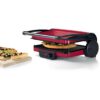 Grătar electric BOSCH TCG4104, 2000W, 5 nivele, Corp inox, Plăci grill antiadezive detașabile aluminiu 32.8×23.8cm, Două tăvițe, Termostat reglabil, Păstrare la cald, Depozitare verticală, Red Anthracite