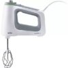 Mixer de mână BRAUN MultiMix 5 HM5137WH – 0X22211070, 750W (9 viteze și Turbo), Pahar gradat 0.6L, Tocător 0.5l, Picior păsător inox, 2 palete, 2 cârlige