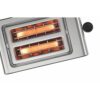 Prăjitor de pâine BOSCH TAT7203, 860~1050W (7 trepte), 2 fante, Grătar chifle, Sertar firimituri, Senzor electronic pentru prăjire uniformă, Dezghețare, Reîncălzire, Tastă STOP, Stainless Steel