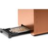 Prăjitor de pâine compact BOSCH DesignLine TAT4P429, 820-970W (6 trepte), 2 fante, Dezghețare, Încălzire, High Lift, Grătar integrat pliabil, Buton STOP,  Centrare automată, Noble Copper Crystal
