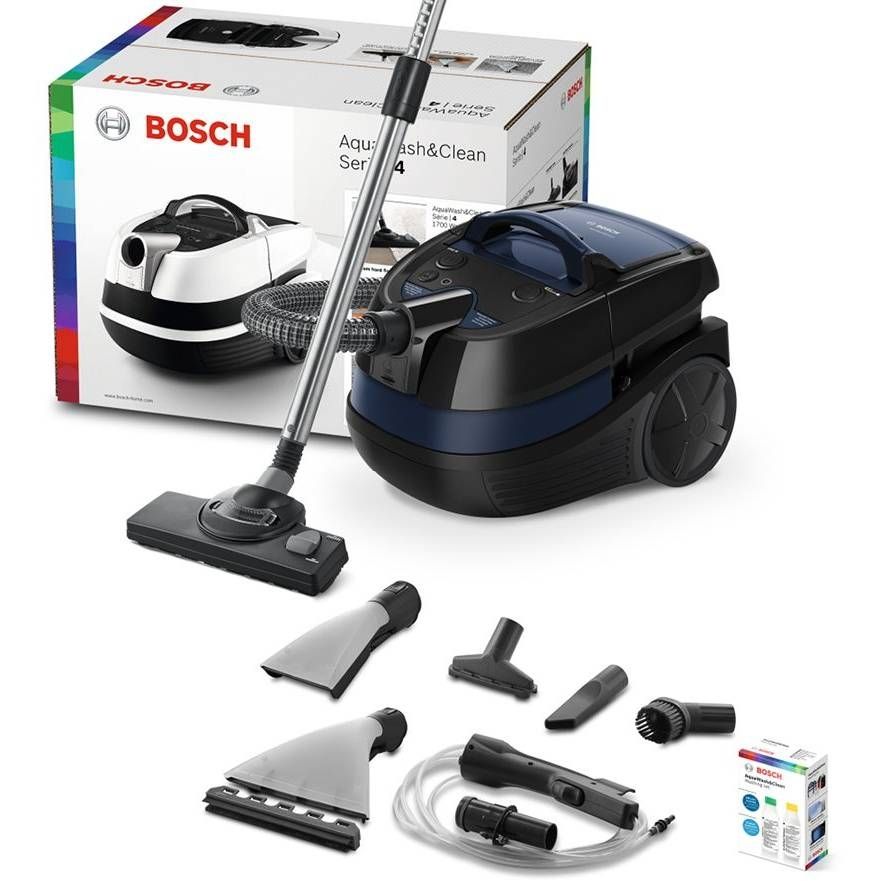 Aspirator multifuncțional BOSCH Serie 4 AquaWash&Clean BWD41700, 1700W, Navy Blue
