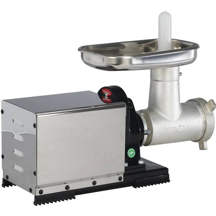 Mașină de tocat carne Reber 9504 NSP n.32, 1200W, 100~160kg/h, Corp din fontă tratată, Găuri sită 10mm