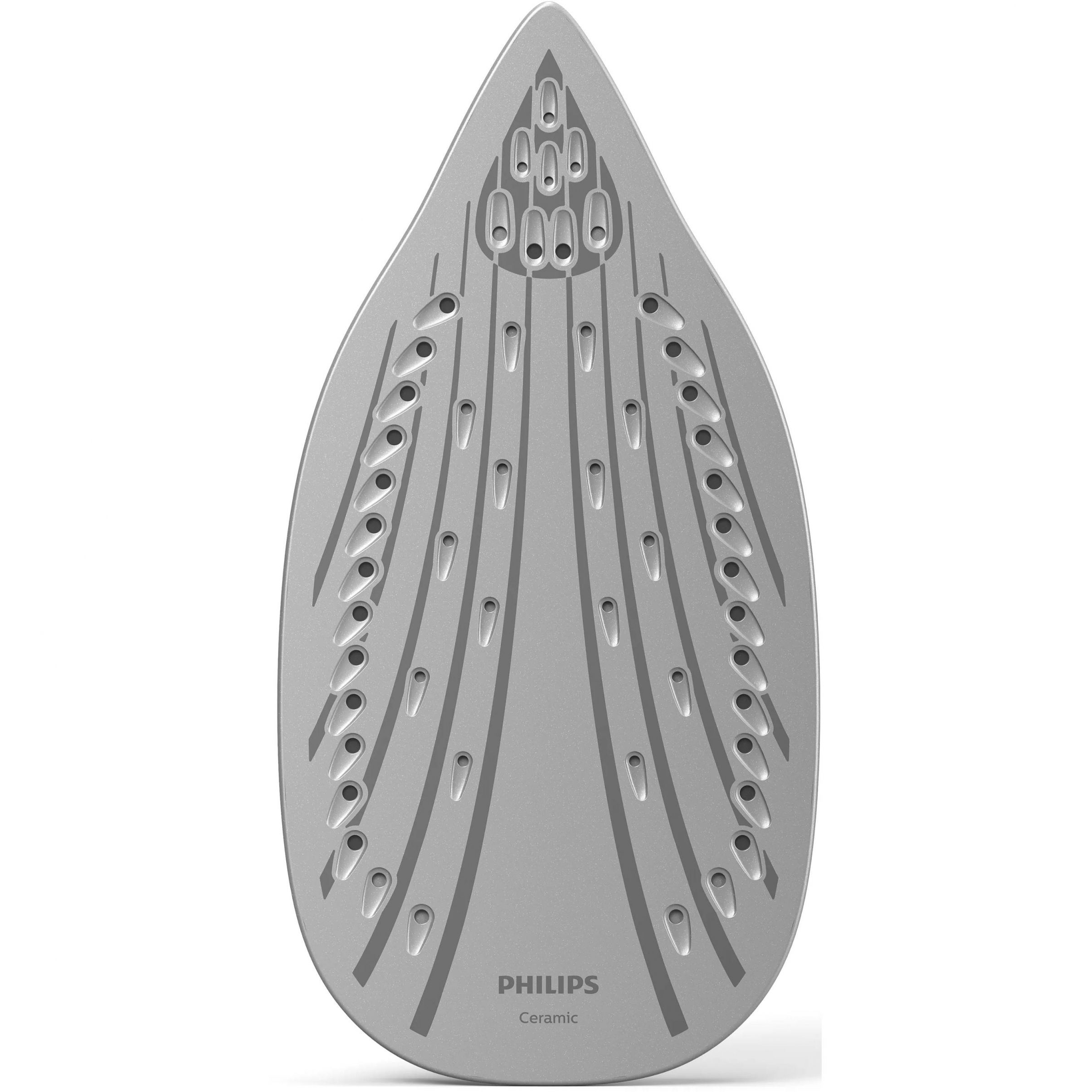 Fier de călcat cu abur Philips Seria 3000 DST3040/70, 2600W, Continuu 40g/min, Jet 200g, Rezervor 300ml, Talpă Ceramică, Oprire automată, C1.9m, G1.27kg, Blue