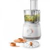 Robot de bucătărie Philips Daily HR7310/00  700W (2 trepte și Pulse)  16 funcții  Bol 2.1l (uz 1.5l)  Formă compactă  Tub alimentare XXL  Sistem anti-alunecare  Protector termic motor  87dBA
