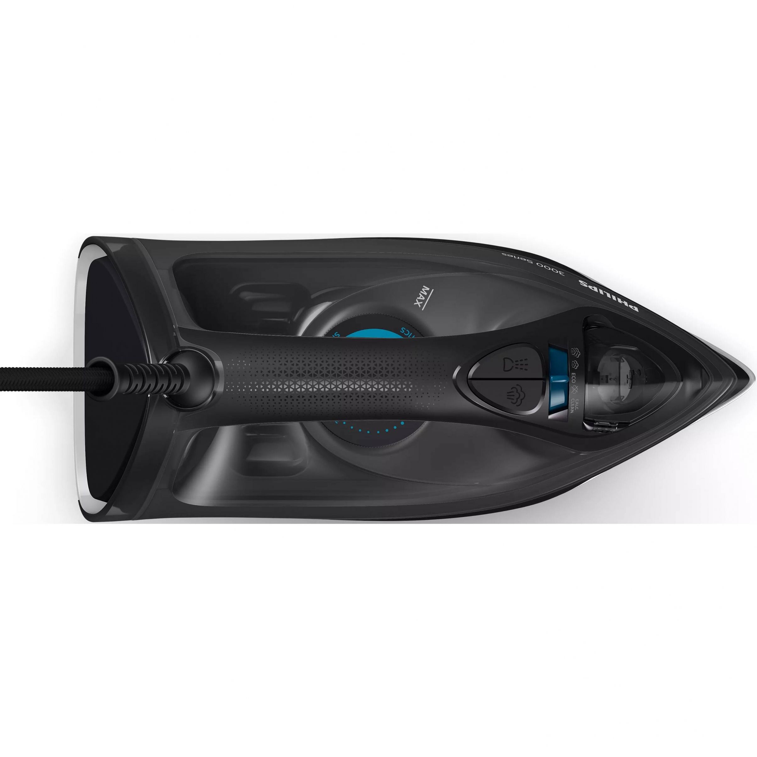 Fier de călcat cu abur Philips Seria 3000 DST3041/80, 2600W, Continuu 40g/min, Jet 200g, Rezervor 300ml, Talpă Ceramică, C1.9m, G1.27kg, Black and Red