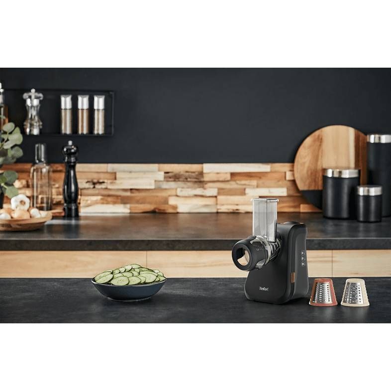 Răzătoare TEFAL Eco Respect MB77EN38, 200W, 3 conuri, 3 funcții, Neagră