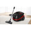 Aspirator multifuncțional cu sac BOSCH Serie 4 AquaWash&Clean BWD421POW, Vârf 2100W, Nominală 1400W, Praf 2.5l, Rezervor 5l, Cablu 9m, 85dBA, Filtru igienic HEPA, G8.7kg, Carbon Black/Tornado Red