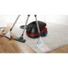 Aspirator multifuncțional cu sac BOSCH Serie 4 AquaWash&Clean BWD421POW, Vârf 2100W, Nominală 1400W, Praf 2.5l, Rezervor 5l, Cablu 9m, 85dBA, Filtru igienic HEPA, G8.7kg, Carbon Black/Tornado Red