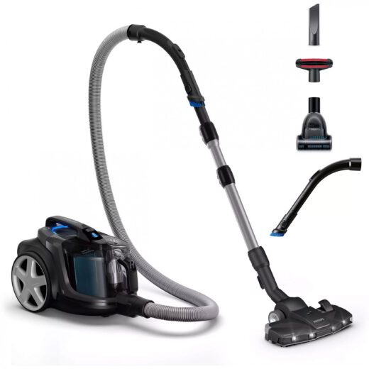 Aspirator fără sac Philips PowerPro Expert 7000 FC9747/09  Asp uscată  900W  Praf 2l  Cablu 7m  67-75dBA  Filtru H13  PowerCyclone 8  TriActive LED  Mini perie turbo  Allergy Lock  Roți cauciuc  5.5kg  Black In