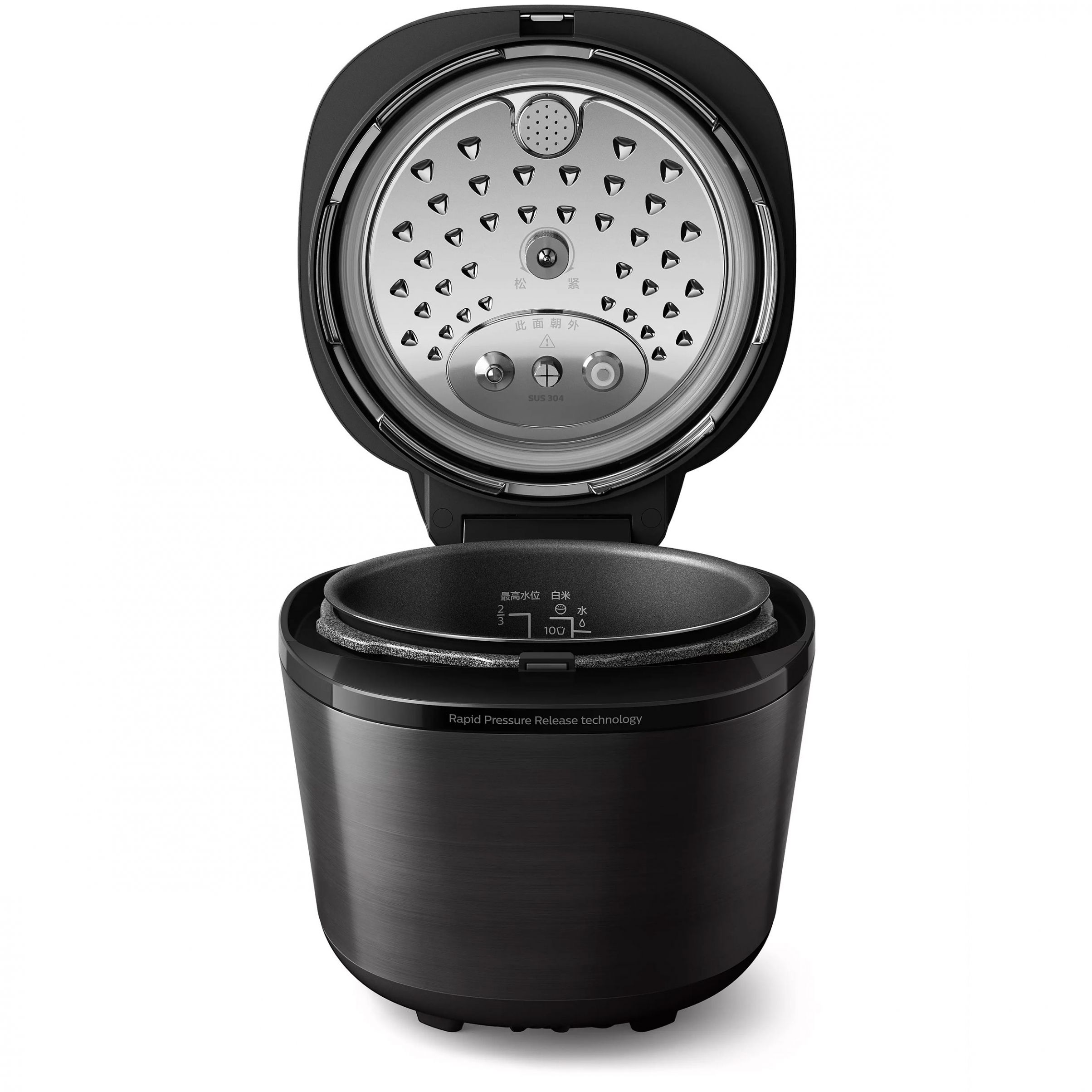 Multicooker electric sub presiune Philips All-In-One HD2151/40, 1000W, Volum 5l, 35 opțiuni meniu, Vas aluminiu teflonat, Temporizator 24 ore, Păstrare la cald 12 ore, Aplicație NutriU, Carte rețete