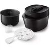 Multicooker electric sub presiune Philips All-In-One HD2151/40, 1000W, Volum 5l, 35 opțiuni meniu, Vas aluminiu teflonat, Temporizator 24 ore, Păstrare la cald 12 ore, Aplicație NutriU, Carte rețete