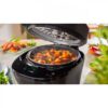 Multicooker electric sub presiune Philips All-In-One HD2151/40, 1000W, Volum 5l, 35 opțiuni meniu, Vas aluminiu teflonat, Temporizator 24 ore, Păstrare la cald 12 ore, Aplicație NutriU, Carte rețete