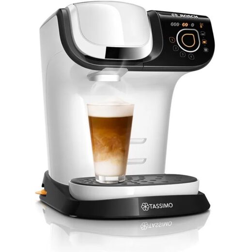 Espressor cu capsule BOSCH Tassimo MY WAY TAS6504, 1500W, 1.3 L, T-Disc, tehnologie INTELLIBREW, 4 setări de memorie, filtru de apă Brita Maxtra, touch control culoare: alb/negru