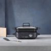 Multicooker 5în1 Cuisinart Cooking GRMC3E, 1200~1400W, 4.7L, 6 programe, Încălzire rapidă 6 minute, Termostat variabil 90°~220°, Capac de sticlă, Fără BPA, Cablu 1m, 5.9kg, Midnight Grey