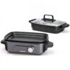 Multicooker 5în1 Cuisinart Cooking GRMC3E, 1200~1400W, 4.7L, 6 programe, Încălzire rapidă 6 minute, Termostat variabil 90°~220°, Capac de sticlă, Fără BPA, Cablu 1m, 5.9kg, Midnight Grey