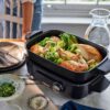 Multicooker 5în1 Cuisinart Cooking GRMC3E, 1200~1400W, 4.7L, 6 programe, Încălzire rapidă 6 minute, Termostat variabil 90°~220°, Capac de sticlă, Fără BPA, Cablu 1m, 5.9kg, Midnight Grey