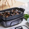 Multicooker 5în1 Cuisinart Cooking GRMC3E, 1200~1400W, 4.7L, 6 programe, Încălzire rapidă 6 minute, Termostat variabil 90°~220°, Capac de sticlă, Fără BPA, Cablu 1m, 5.9kg, Midnight Grey