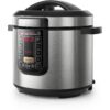 Multicooker All-In-One Philips Viva HD2237/40, 1300W, 6L, Oală cu înveliș ceramic, Funcţie de gătit presetată, Controlul timpului, Funcție de păstrare la cald 12 ore, Argintiu
