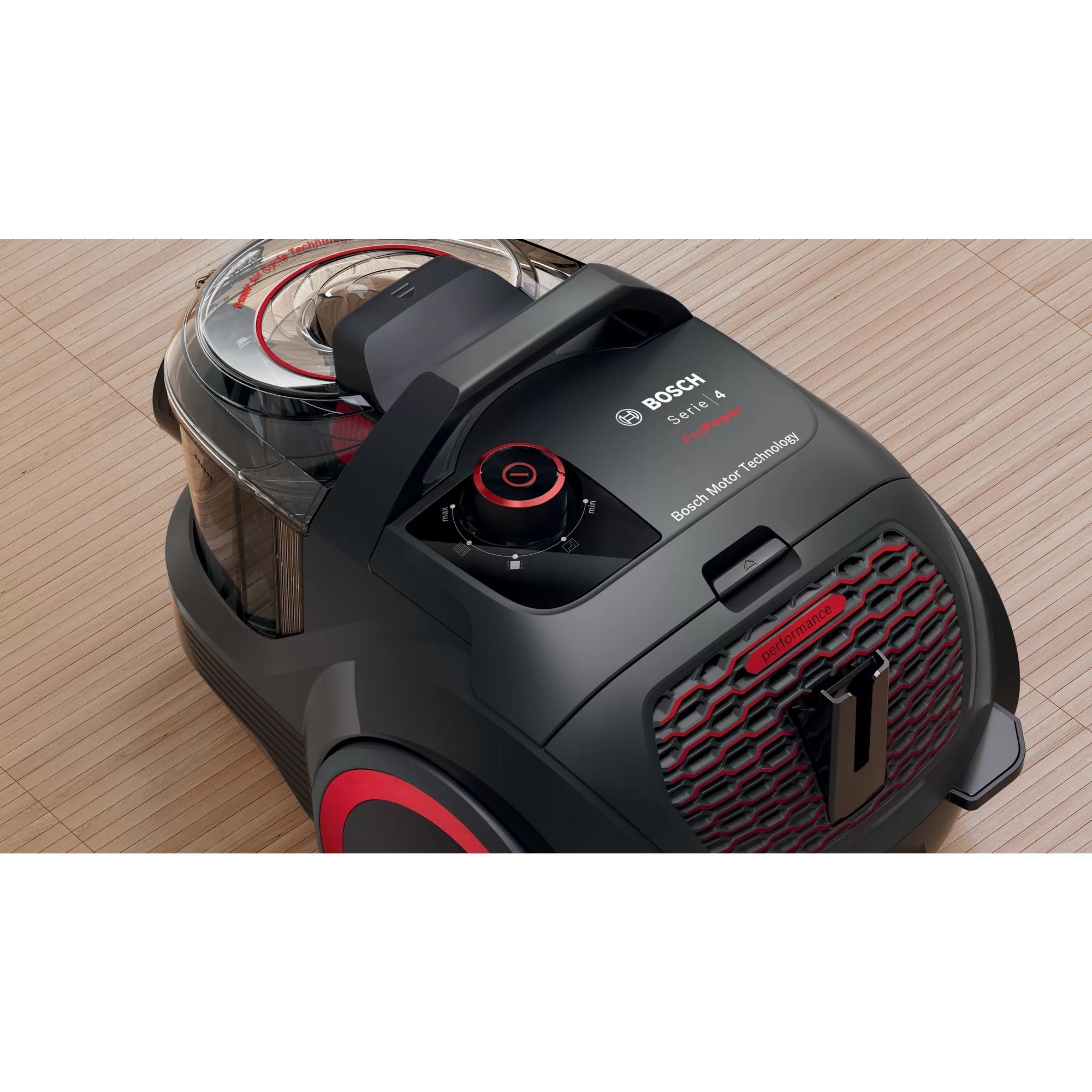 Aspirator fără sac BOSCH Serie 4 ProPower BGC21POW1, 750W, Tehnologie Power AirCycle, Perie rotativă Turbo, Filtru igienic HEPA, Power Control