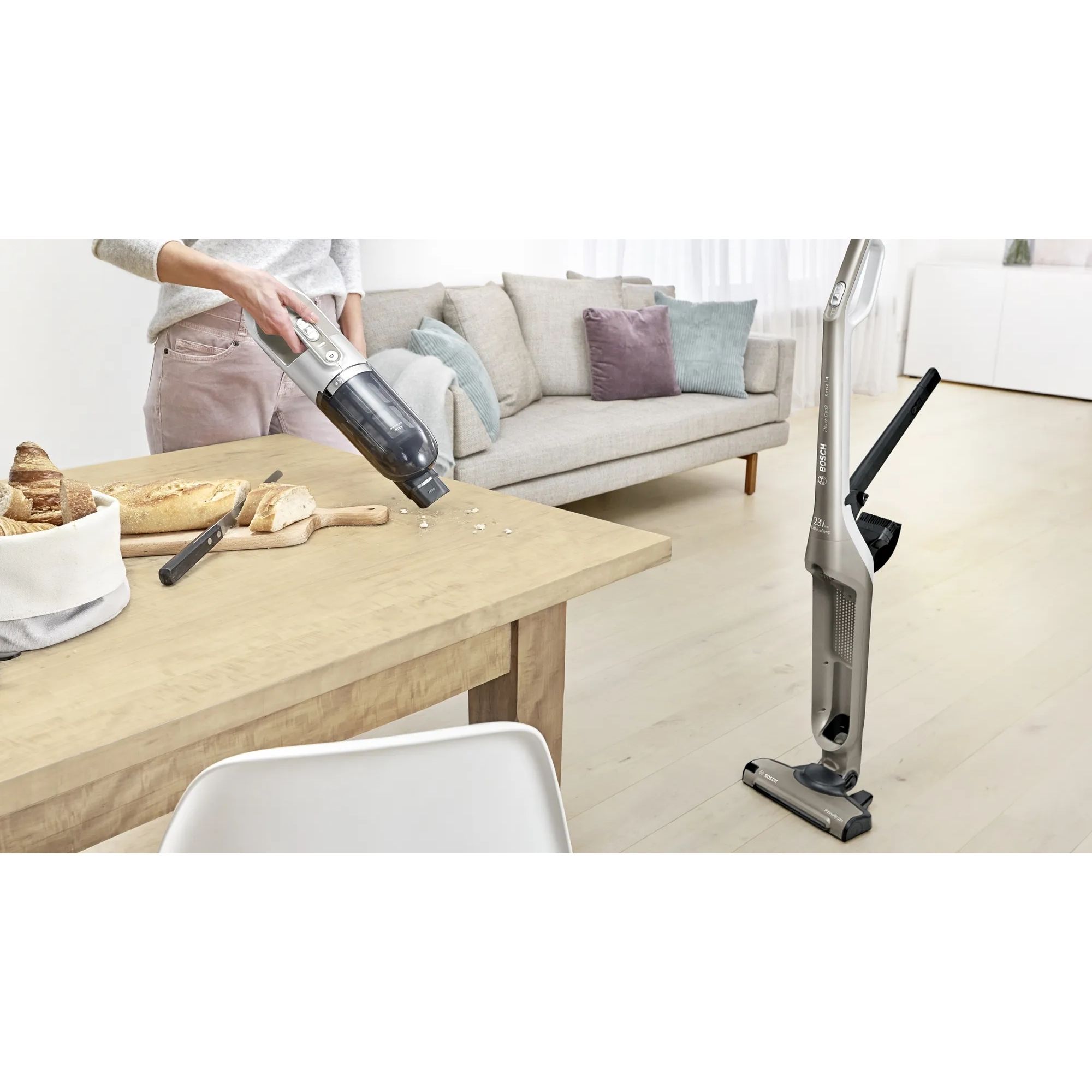 Aspirator vertical BOSCH Serie 4 Flexxo Gen2 23Vmax BBH3ALL23, Metallic Cinnamon Brown