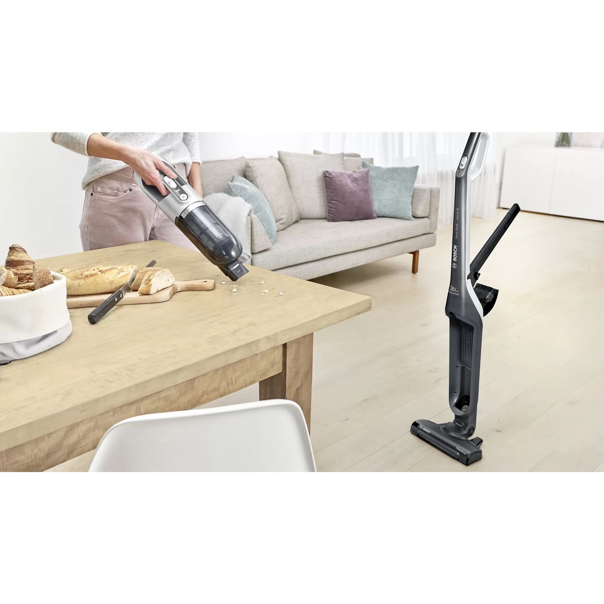 Aspirator vertical BOSCH Serie 4 Flexxo Gen2 28Vmax BCH3K2801, Metallic Midnight Sapphire
