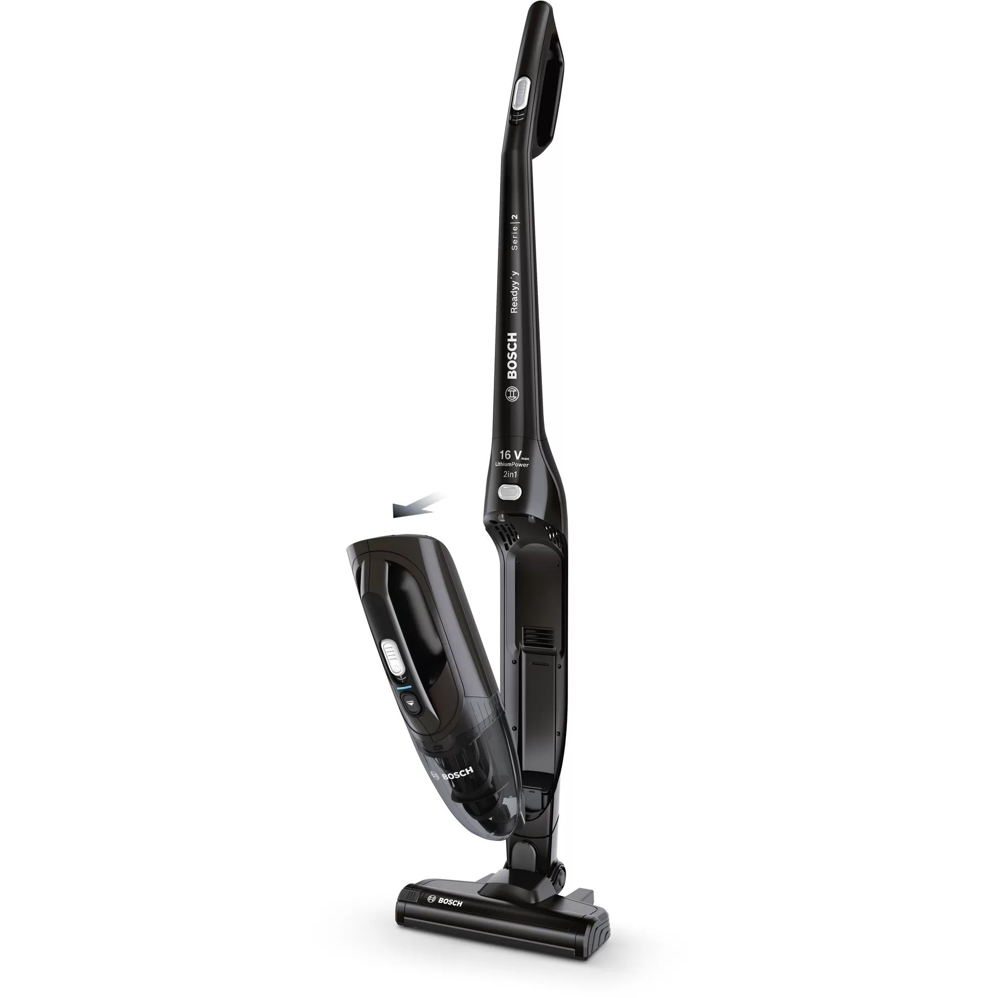 Aspirator vertical BOSCH Serie 2 Readyy’y 16Vmax BCHF216B, Jet Black Injection
